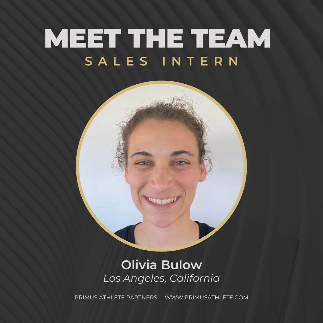 Primusathlete's tweet photo. Meet our sales intern Olivia Bulow! Olivia has been working alongside our other sales interns and gaining valuable experience towards her future career! 

Read more on Olivia on our Instagram! 

#primus #internship #Recruiting #sports #soccer #football https://t.co/3z5Amandsm
