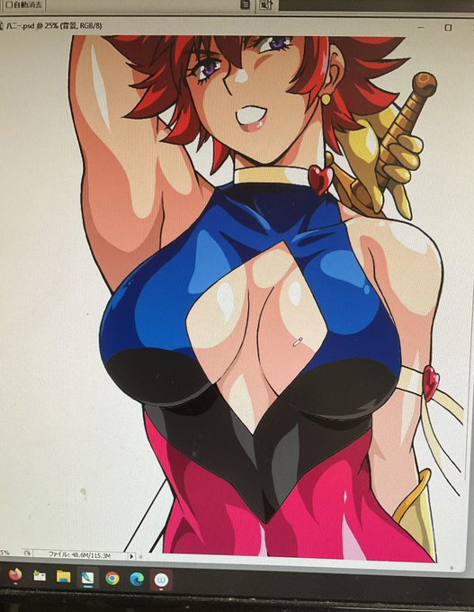 やっぱりセル塗りは楽しいなぁ。これやりたくてパソコン導入した訳だし(それまではポスカラでした)。でも商業誌でこれやると露骨に嫌な顔されたな、担当に。無視したけどね。 