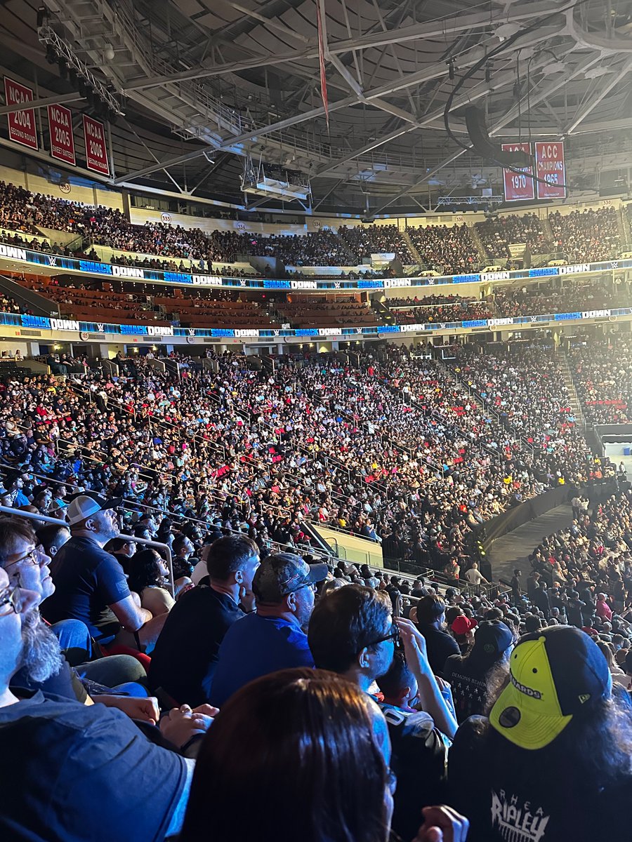 blc0628's tweet photo. @WrestleTix To the rafters. Cody said at the end of the night it was the largest crowd WWE has ever had in Raleigh. https://t.co/iPOWeCPzIx