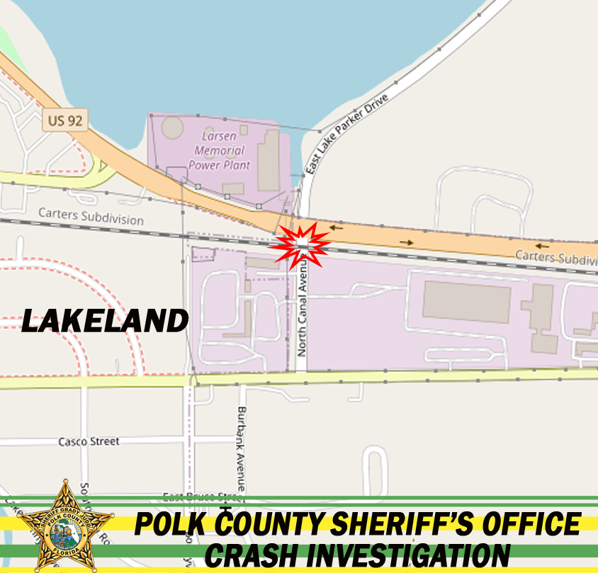 PolkCoSheriff's tweet photo. Crash involving Amtrak train in Lakeland

The Polk County Sheriff’s Office is investigating a crash involving an Amtrak train and a semi-truck with a car-hauler, which occurred Friday evening, July 14, 2023, in Lakeland—there were no serious injuries.

At about 7:06 pm, deputies were dispatched to the scene, along with Lakeland Police Department and Lakeland Fire Department.

The crash occurred on North Canal Avenue, just south of US 92 (E. Memorial Boulevard). This has and could continue to interfere with traffic on eastbound US 92 until clean up is complete. 

The Amtrak train was traveling from Miami to New York, and had been traveling east after a stop in Tampa. There were 163 passengers on the train and a crew of 10. Two men were in the semi-truck. Seven passengers were taken to the hospital with minor injuries.

A fuel leak from the train engine is also being tended to.
More information is expected to be released sometime on Saturday.

#PCSO  
#CrashInvestigation
