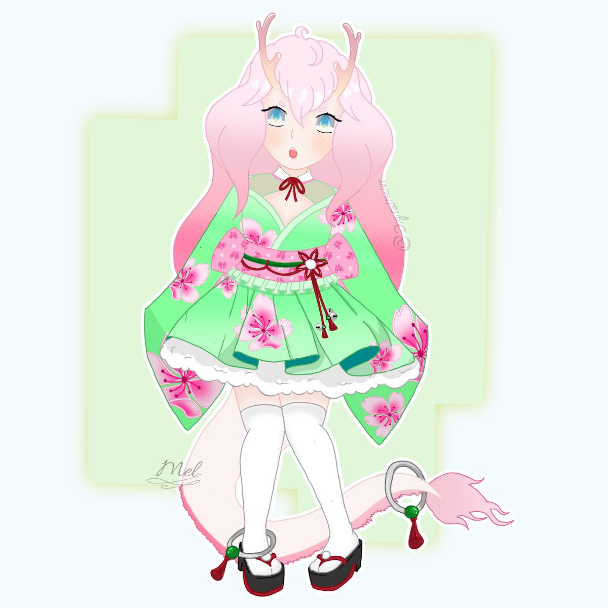 una dragoncita  recien salida del horno uwu