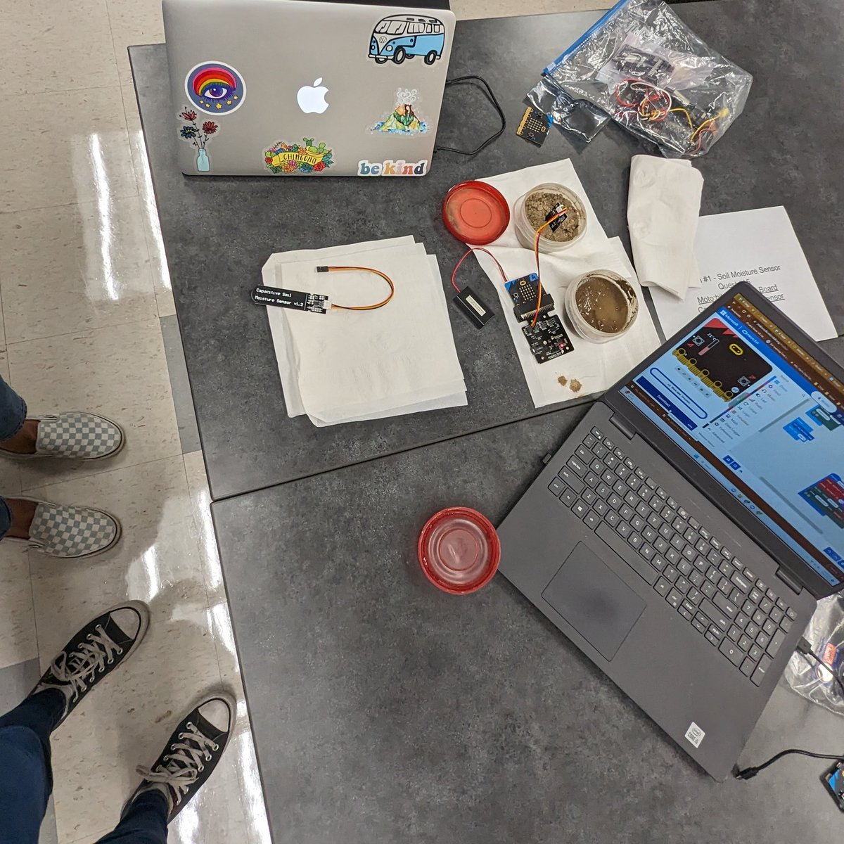 Today @jse_CSUB brought together our CSSA group of teachers to work on our Tech Quest activities for class. We dug into moisture sensors, remote control cars, data logger, and more. Thank you! We appreciate it! @vanhornhornets @CastleSTEAM @csubted @microbit_edu