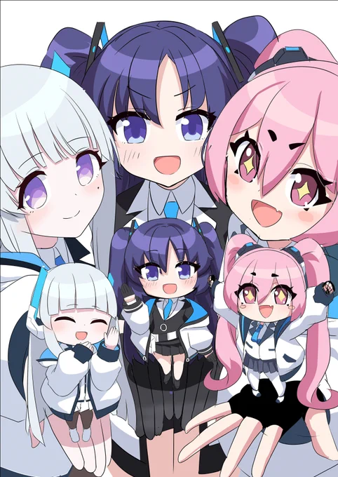 コミケの表紙wip ちびキャラたちとのお話です! #ブルアカ