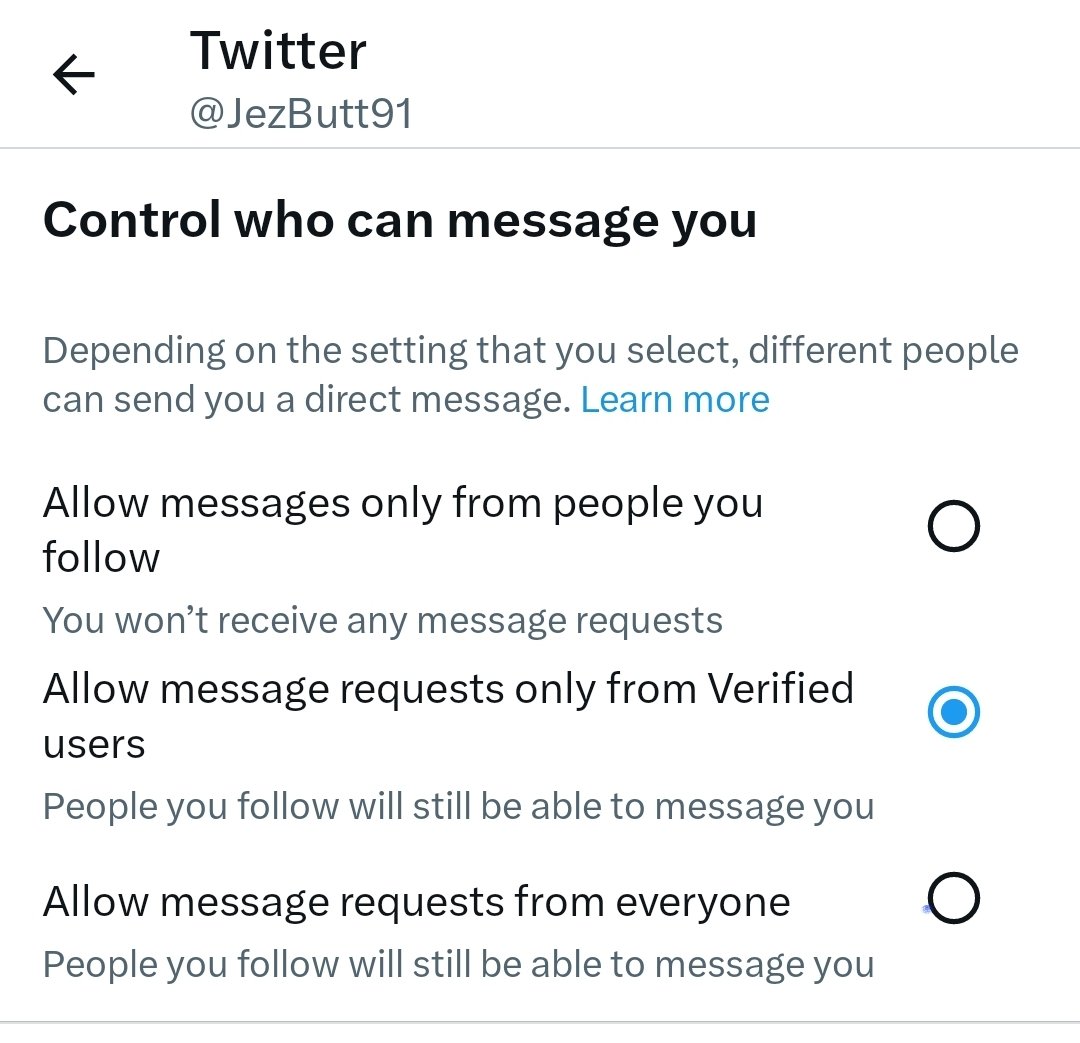 Hey so. Twitter changed the DM settings overnight without telling anybody so ONLY blue checks can DM you lol.

Make sure you go into your settings to change them back to whatever you want.

RT to help undo this shady nonsense.
