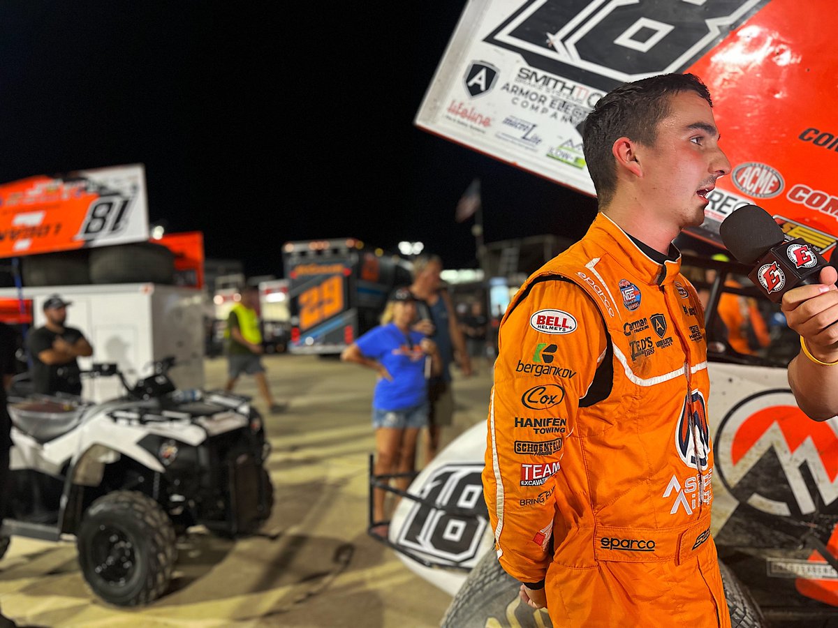 EldoraSpeedway's tweet photo. Rounding out the podium on #TheKnightBefore is @GioScelzi and @KCPRacing! https://t.co/HMOBUxvbqc