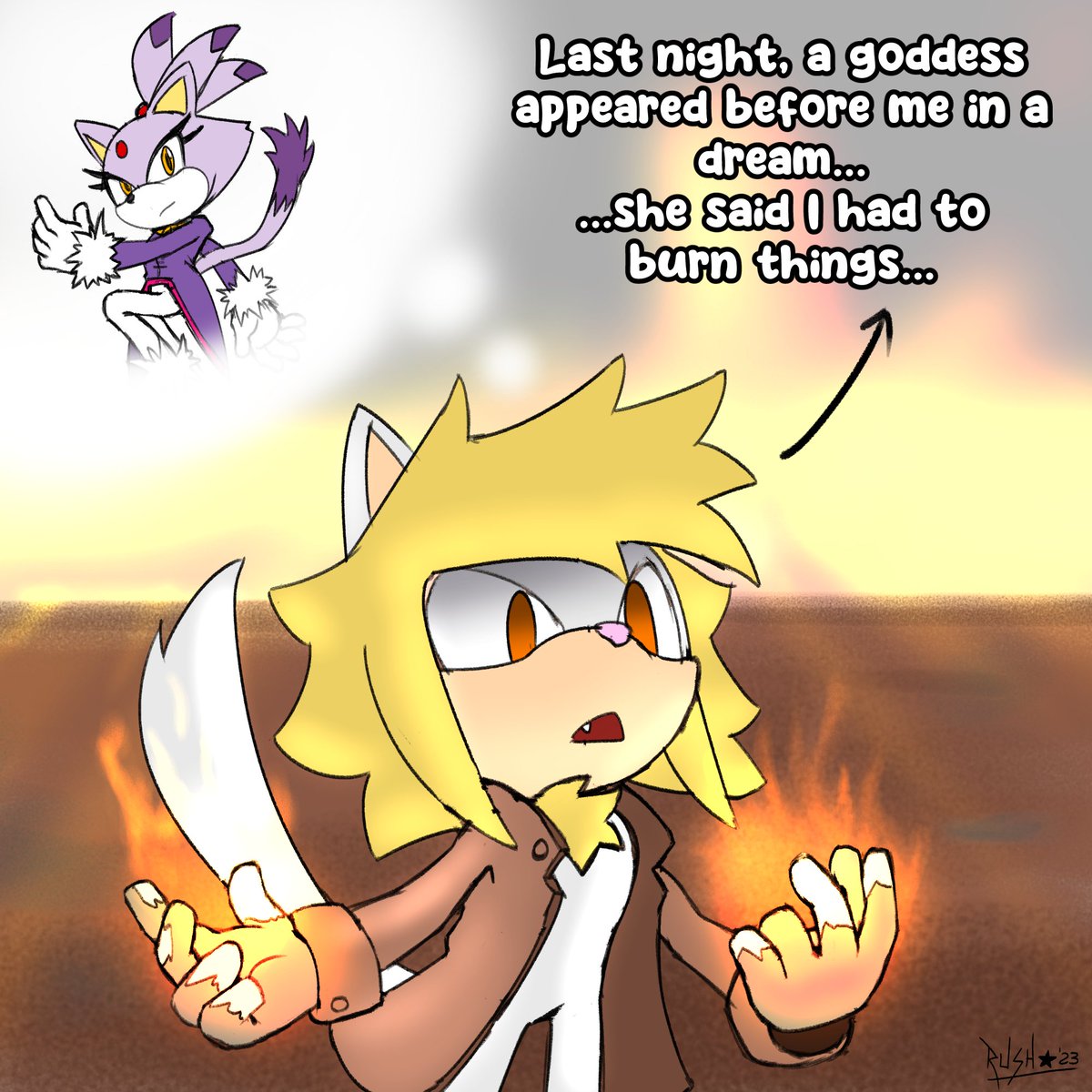 rush_star_'s tweet photo. ⭐Can't disobey...⭐
#SonicTheHedgehog #sonicoc #rushstar #rushthecat #quickdrawing https://t.co/Zqkz9VjA7F