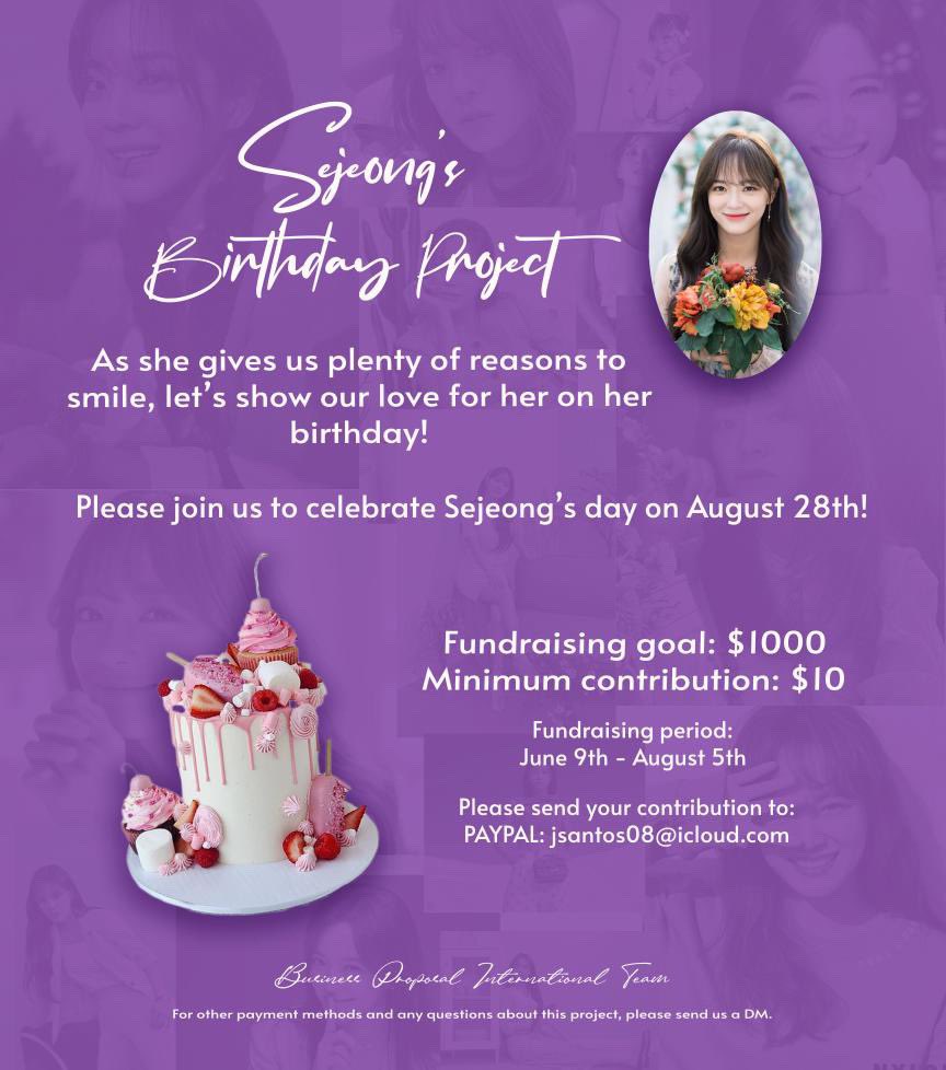 Sejeong's birthday is coming up. 🥳🎉 Let's make it extra special and meaningful. ✨️🎁✨️Come join us! 😃🫶
linktr.ee/hyojeong.inter…