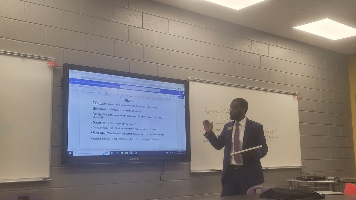 <a href="/ApplingSchool/">Appling Middle School</a> put in good work early Friday morning. Shout out to the leadership team preparing for a solid year.  Excellent job by @ToweringYourSuccess for facilitating the last 2 days. Focused &amp; Driven! #OneAppling #B4B #ZoneStrong