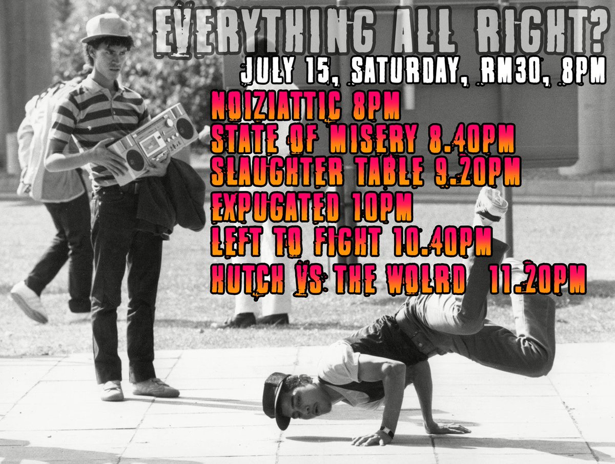 RumahApi2's tweet image. Malam ini bersama 
@LeftToFightHC  #slaughtertable @expurgatednoise #noiziatic #stateofmisery dan @hvwkl