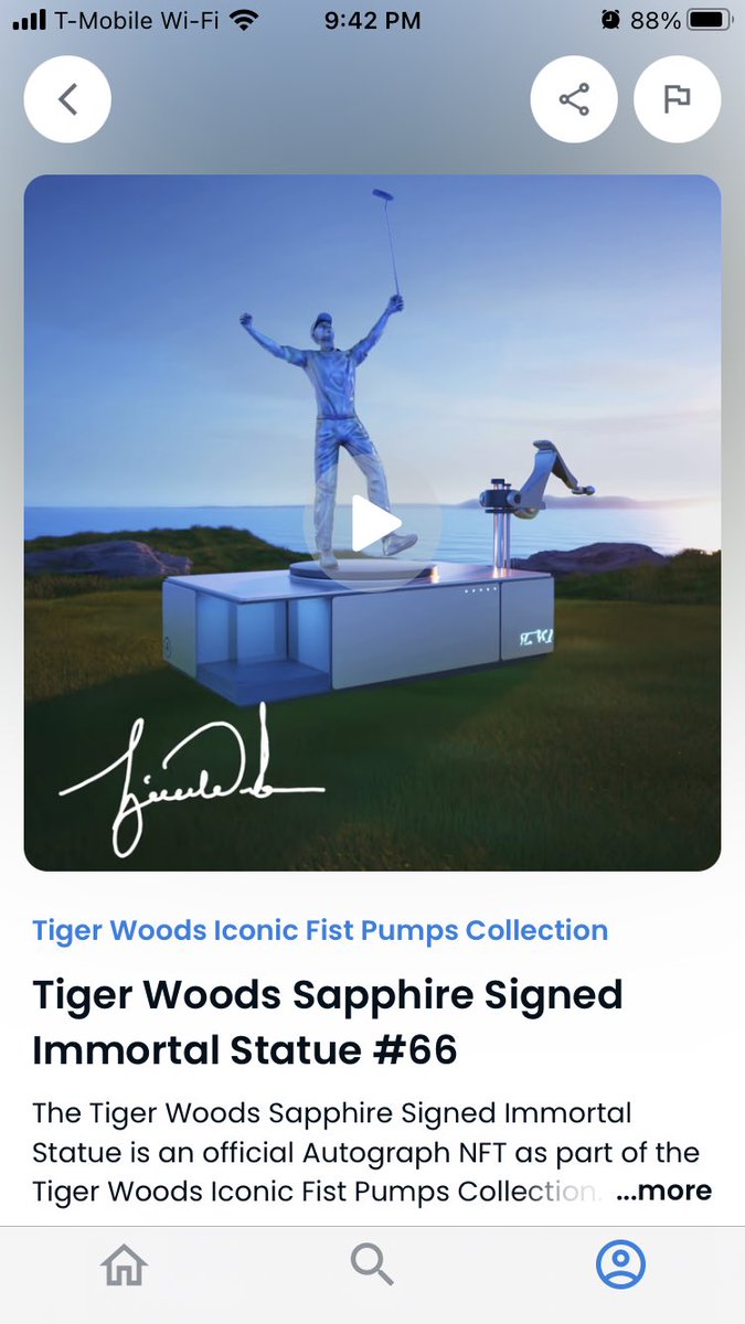 takrummel's tweet photo. @matchavez @bridgestonegolf @Autograph @TigerWoods @TomBrady Very much so... very tough market lately, but individually hand signed NFT's from the GOAT of golf will be just fine.  @Autograph @TigerWoods @DK_Marketplace #sigclub #nft https://t.co/CK5SOqLuC2