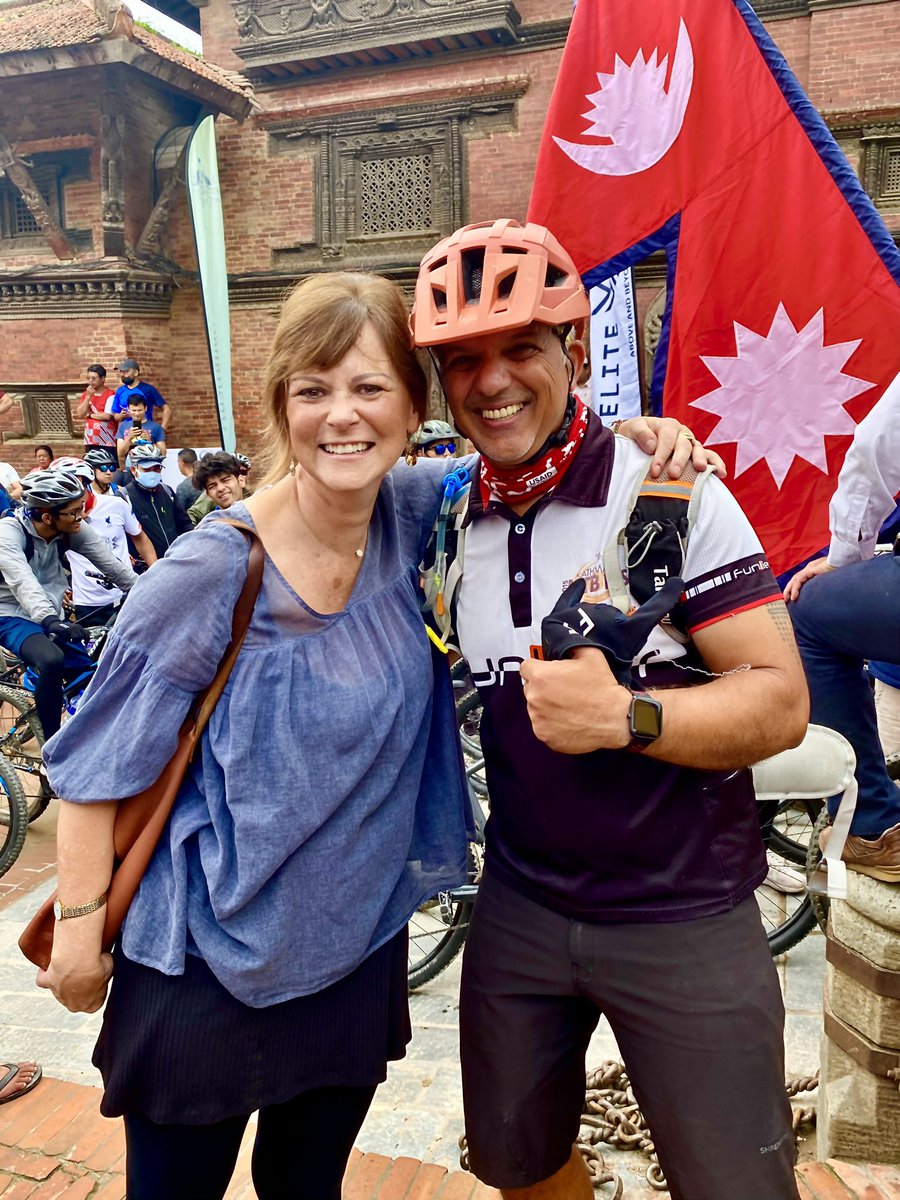 AusAmbNP's tweet photo. Congrats @korachallenge on a great start to this premier fundraising event. #Kora23 has 3900 cyclists and 37% of them are women up from 11% in 2022! 🇦🇺 is proud to sponsor this #GreenPower #CyclePower #GirlPower event. https://t.co/5s7AzV2uUZ
