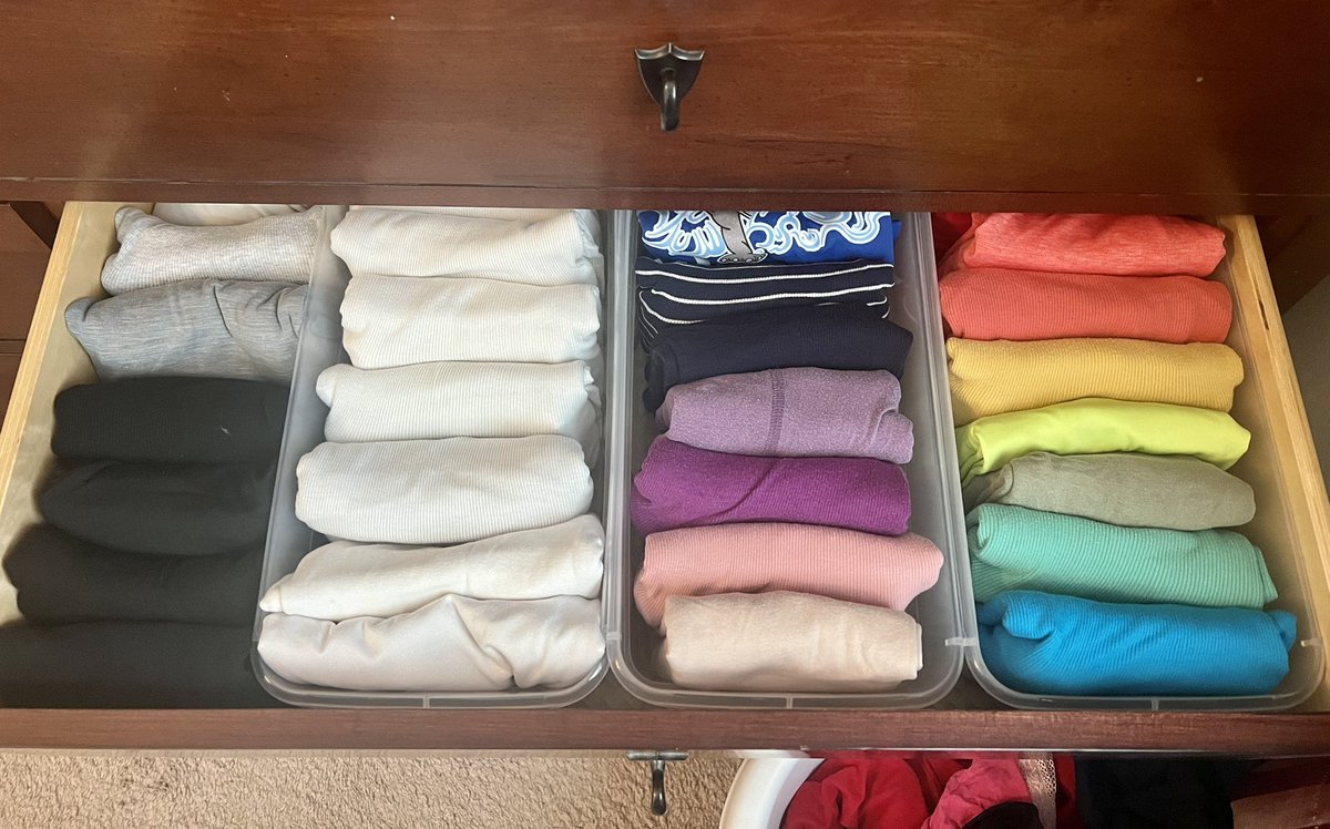 laceybraj's tweet photo. New hobby - I Marie Kondo’d all my drawers!
@exleyexpress #jeesummerbingo23 https://t.co/QQHjBXEYFY