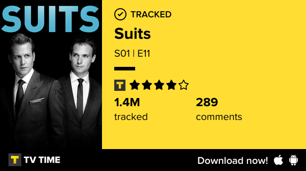 StephGray1995's tweet photo. I've just watched episode S01 | E11 of Suits! https://t.co/VkE2sGrRTe #tvtime https://t.co/jqvJZDNDoi