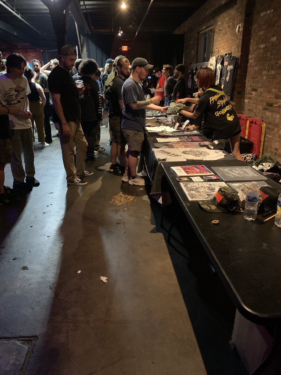 【BREAKING】Apparently someone vomited right in front of our merch table and ran away. Thank you Louisville