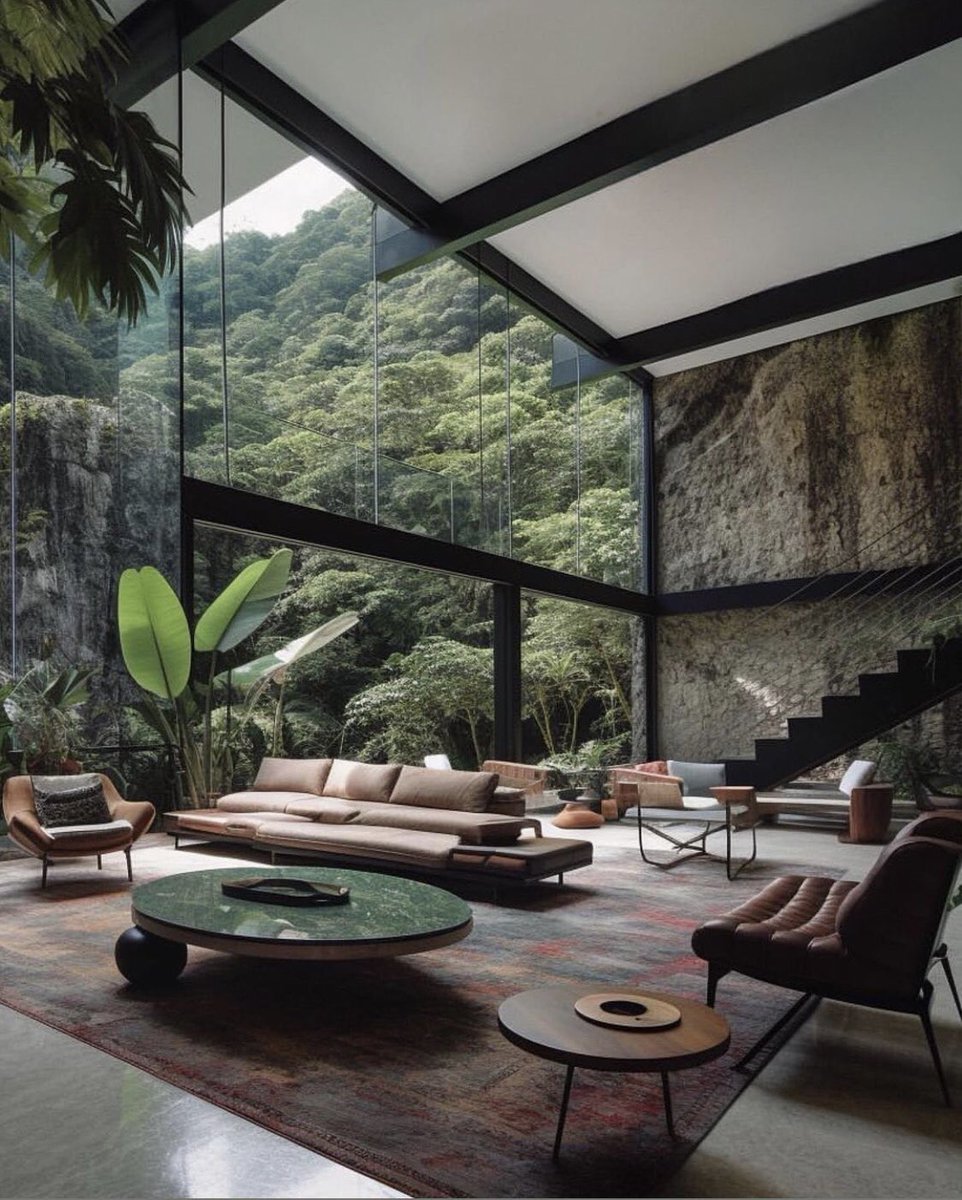 INTERIORPORN1's tweet photo. high ceiling home in the forest >>> https://t.co/NAC1C0r8lf