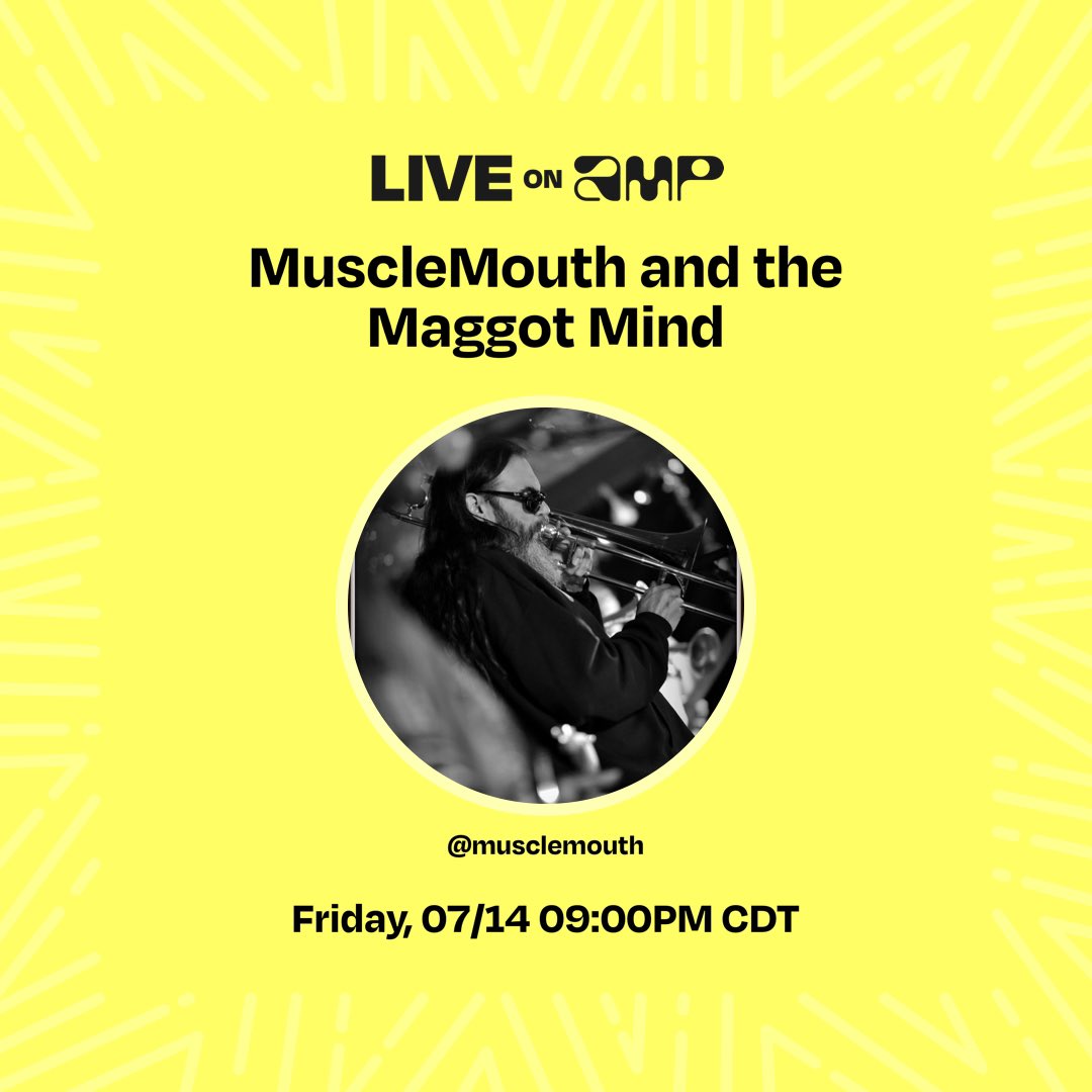 ETIPRecords's tweet image. Download the Amp radio app and search for @musclemouth
7pm Pacific, 9pm Central.
Tonight!