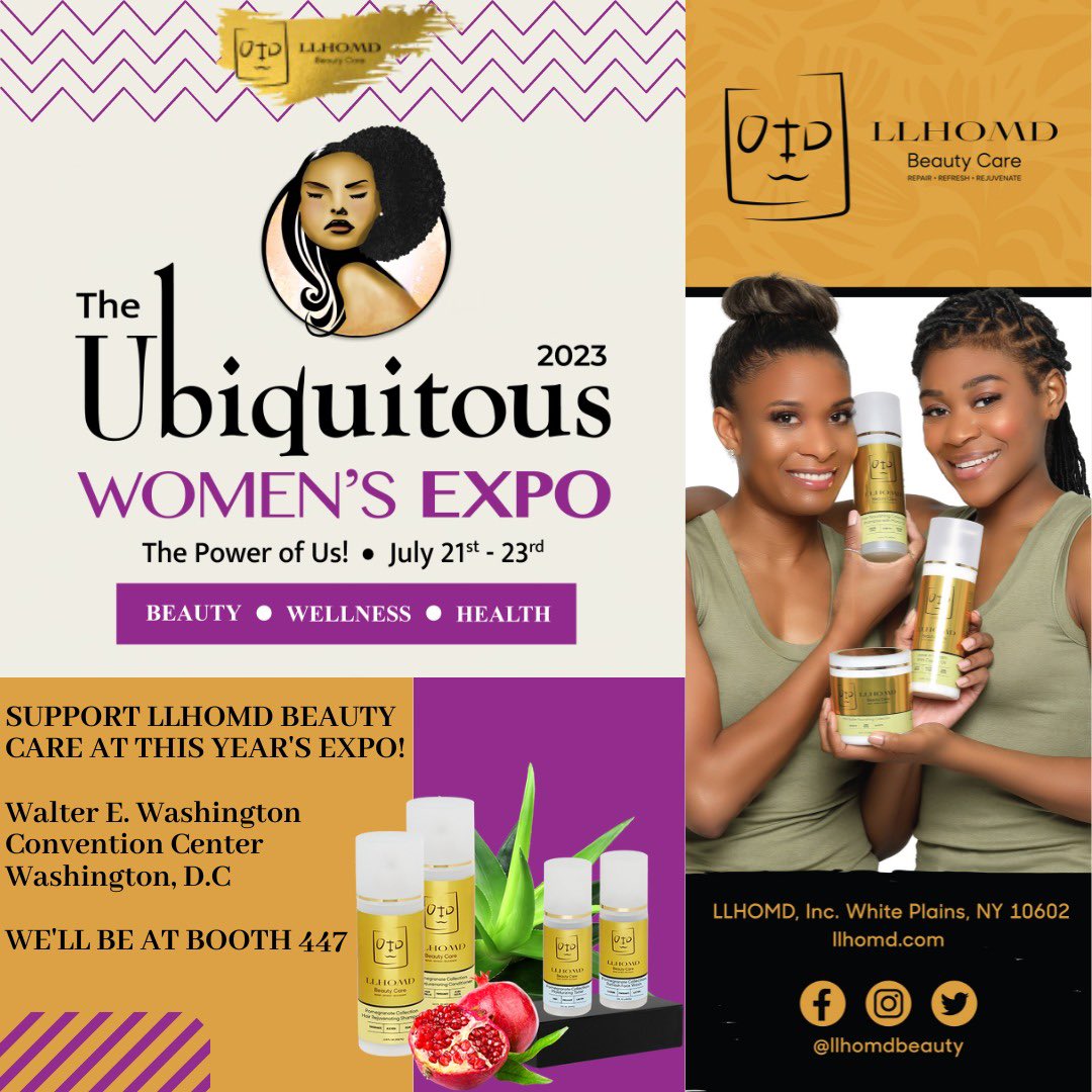 Hey LLHOMD Beauties👋🏾 
We will be an exhibitor at the DMV area’s is the preeminent event for women of color @ubiquitousexpo 🤗😆😊
Purchase tickets 🎟️ now and support LLHOMD Beauty Care at booth #447
See you there ‼️
#llhomdbeautycare #llhomd #llhomdskin #ubiquitouswomensexpo