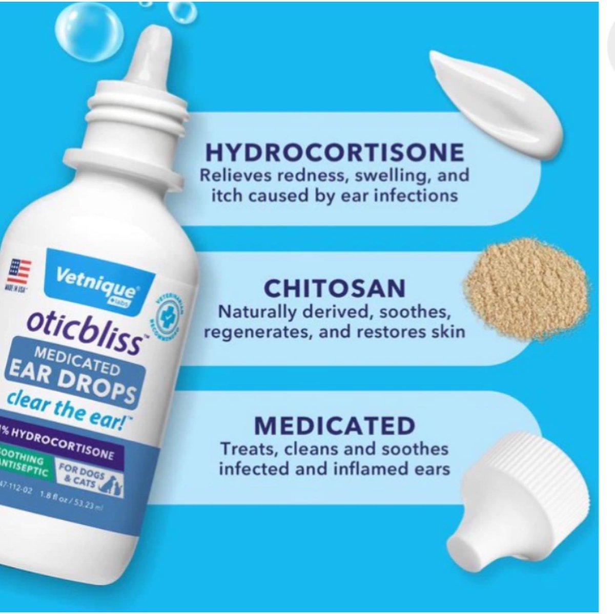 DaisyHunnell's tweet photo. our rescue animals appreciate this product and it helps rescue inflammation, redness, discomfort, &amp; pain. This is especially useful for yeasty ears (allergy ears) and ear infections.

https://t.co/g53gyCeCIK

 #vetniquelabs #oticbliss https://t.co/gEaYCLVGXa
