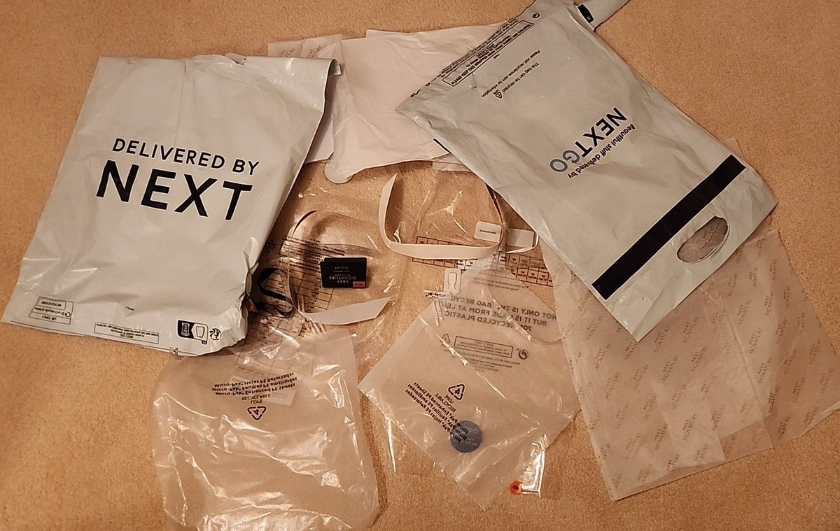 KayzadB's tweet image. @nextofficial is this really a suitable amount of plastic packaging for 2 shirts? Doesn't really matter if it can be recycled, better to just not use it in the first place, especially if it serves no purpose! Remember #RefuseReduceReuseRecycle