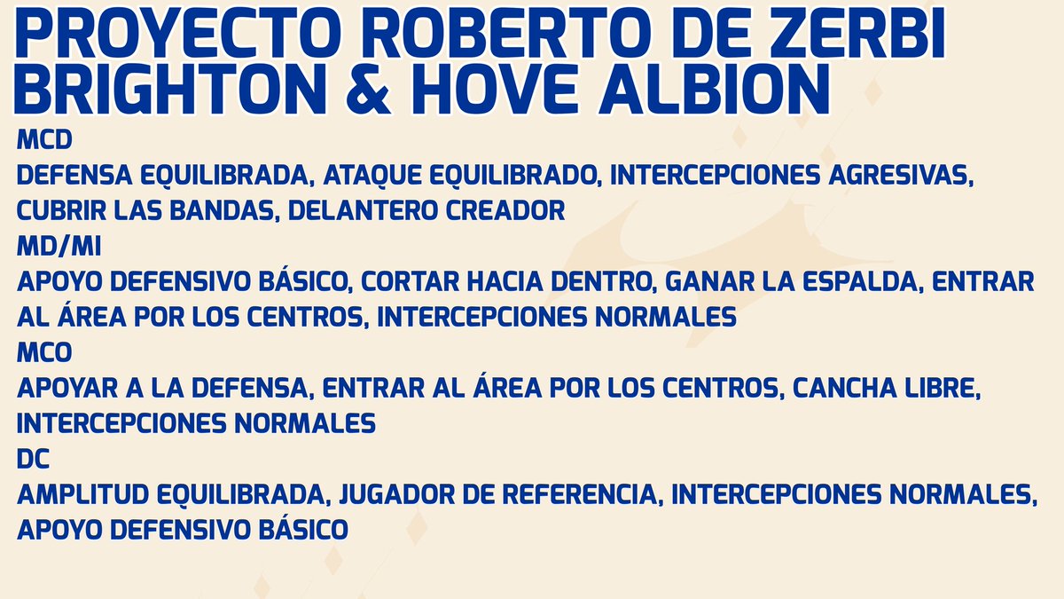 TacticasFC's tweet photo. PROYECTO ROBERTO DE ZERBI
Gran temporada del Brighton, siempre atractivo de ver, dominando mediante posesión, armado lento en inicio para atraer al rival, pases directos al espacio en ataque, laterales ofensivos, extremos por dentro, MCO enganche, DC referencia
@clubmodocarrera https://t.co/aS7KKjNnXB