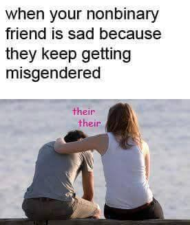 IFollowTransPpl's tweet photo. Happy Non-Binary ppls day! I will absolutely follow all non-Binary ppls, y'all are all valid!
Anyway have overused meme, byeeeee :P https://t.co/VBUk6mRtsC