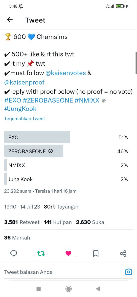metiulogy's tweet photo. @kaisenvotes @kaisenproof For #ZEROBASEONE https://t.co/AGBBt5QZLp