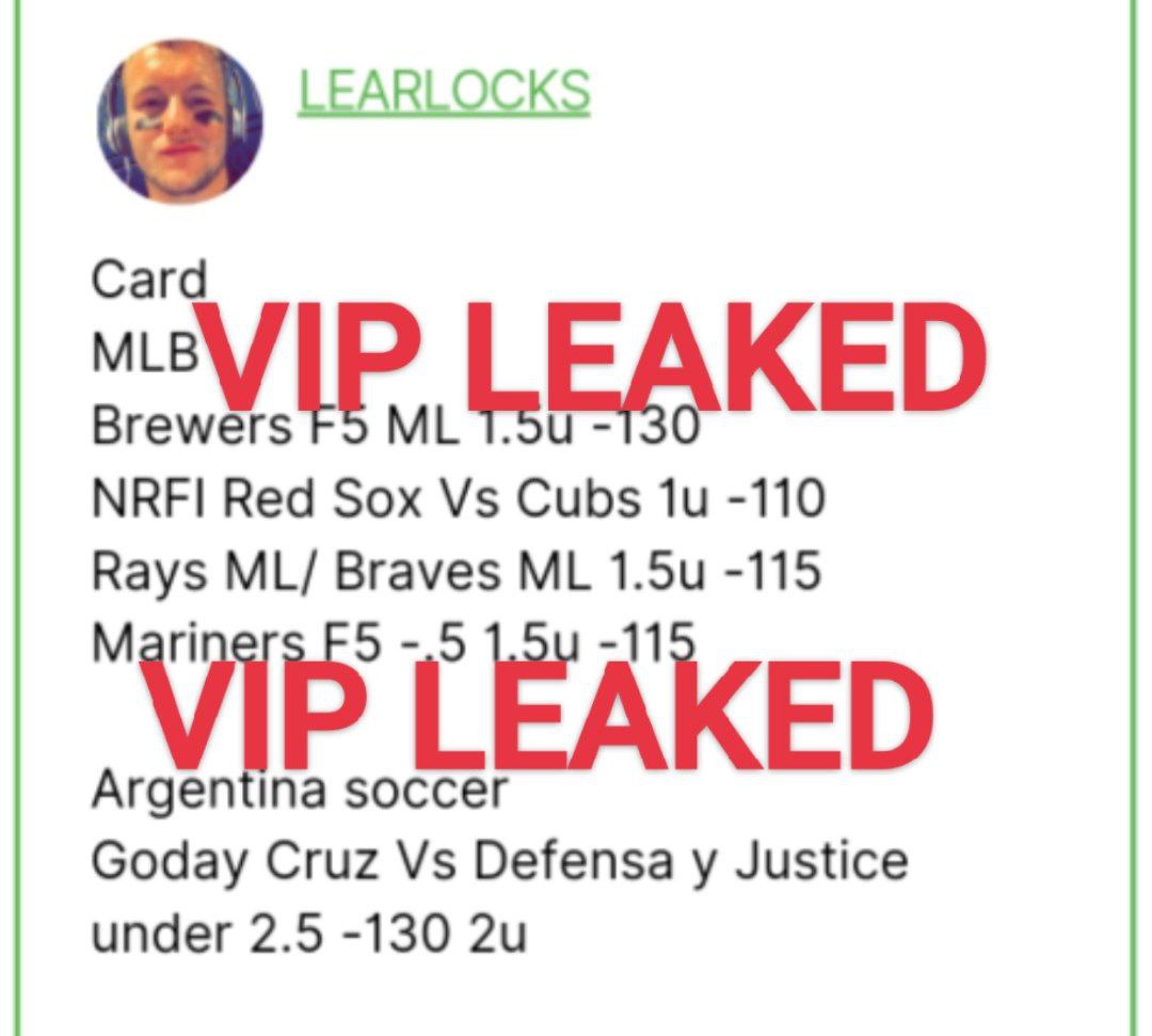 ItsCappersPicks's tweet image. #LearLocks