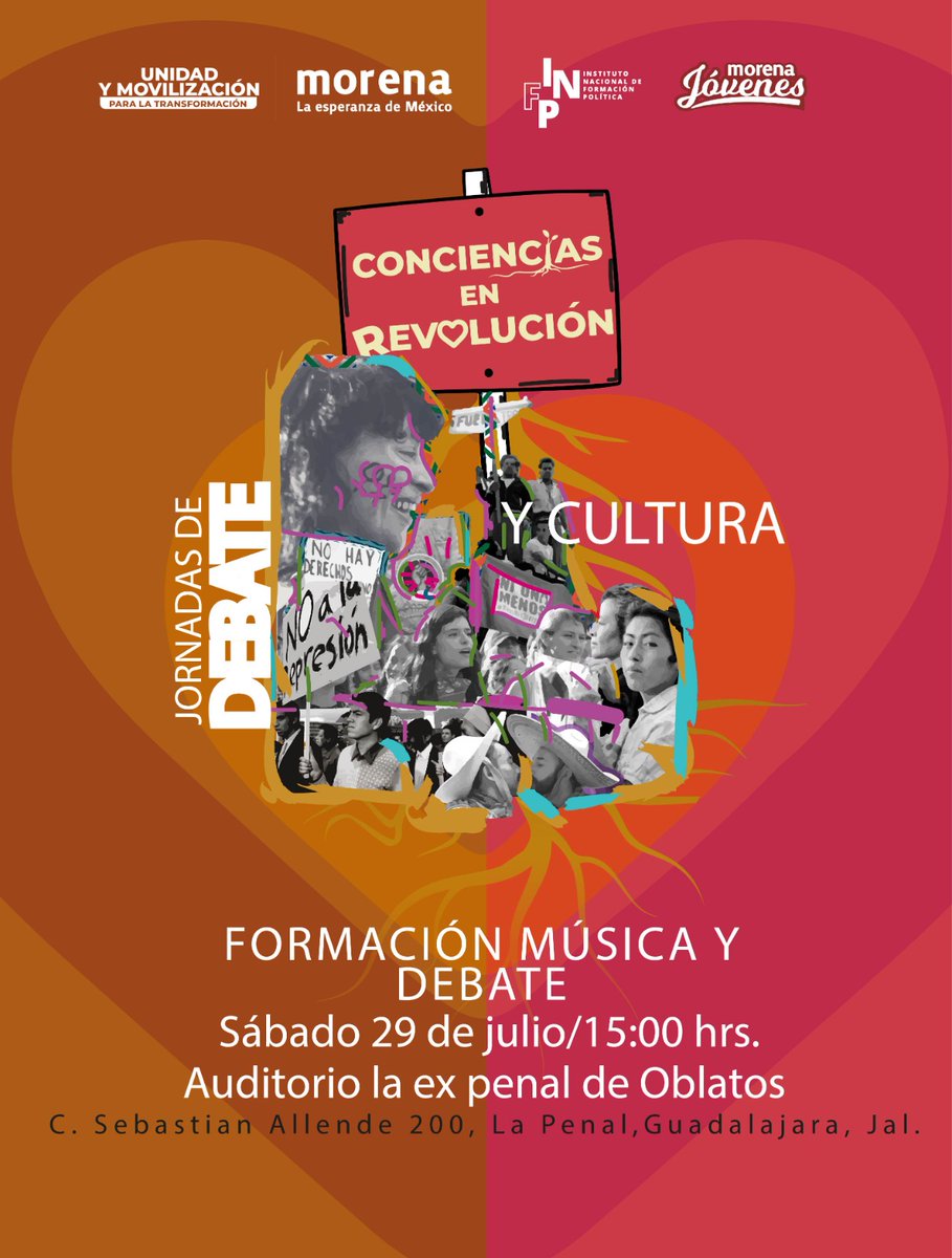 RECEJAL's tweet photo. Las juventudes de Jalisco nos estaremos viendo este sábado 29 de Julio con el fin de seguir con las tareas de organización que nos corresponden para mantener viva la llama de la revolución y el humanismo mexicano. 

#MorenaJalisco #JóvenesMorena #ConcienciasEnRevolución https://t.co/AyWeKCL8OB