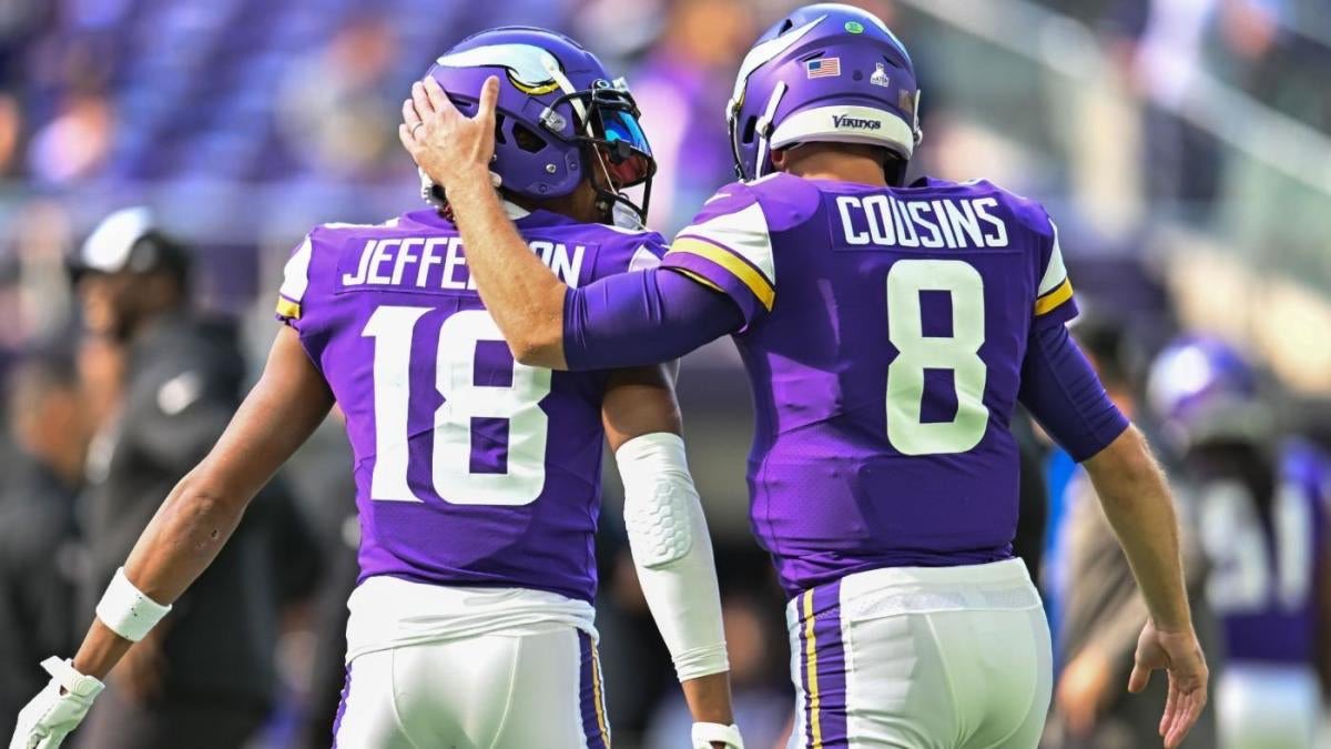 MLFootball's tweet photo. CLASSY: #Vikings QB Kirk Cousins responds to his teammate Justin Jefferson leaving him off his top-5 QB list: 

“I didn’t even see it so, this is the first time hearing about it”

 “As a competitor, yeah, you’d always want [to be included] but people have to be honest and share what they think and I’m not going to tell somebody what they need to think. And hopefully, in 2024, I’ll be on his list, you know? We’ll see what we can do this year.”

Class act, Captain Kirk, as always👏