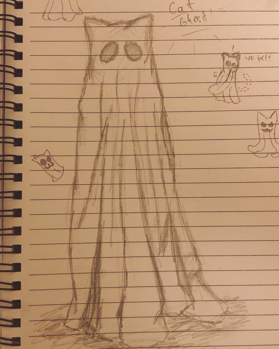 Skelly3d0's tweet photo. 🐱 👻 

Got a strange fascination with sheet ghosts... and cats i guess lol

Very slowly getting back into sketching and design, then I'll just back into 3D once Im settled.

#sketch #concept #traditionalart #sketchbook #sheetghost #catghost #characterconcept #characterconceptart https://t.co/3CGXOsBmwA