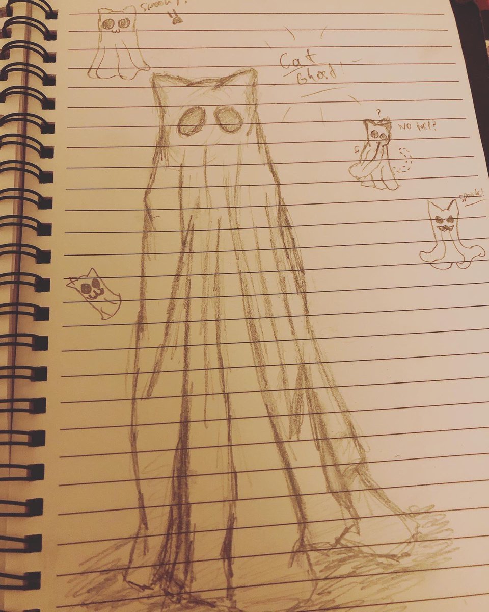 Skelly3d0's tweet photo. 🐱 👻 

Got a strange fascination with sheet ghosts... and cats i guess lol

Very slowly getting back into sketching and design, then I'll just back into 3D once Im settled.

#sketch #concept #traditionalart #sketchbook #sheetghost #catghost #characterconcept #characterconceptart https://t.co/3CGXOsBmwA