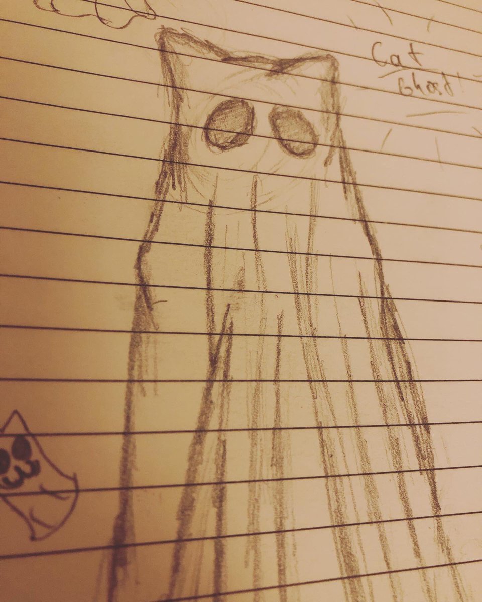Skelly3d0's tweet photo. 🐱 👻 

Got a strange fascination with sheet ghosts... and cats i guess lol

Very slowly getting back into sketching and design, then I'll just back into 3D once Im settled.

#sketch #concept #traditionalart #sketchbook #sheetghost #catghost #characterconcept #characterconceptart https://t.co/3CGXOsBmwA
