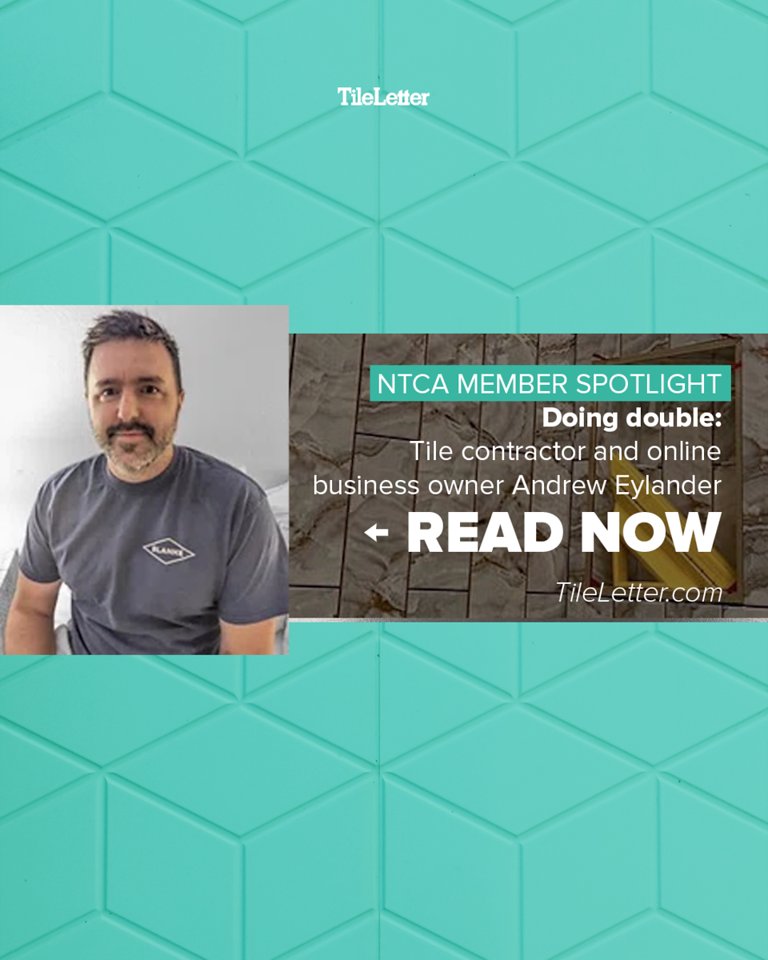 Get to know Andrew Eylander (<a href="/e/">John Utah</a>.tile) a bit more in this NTCA Member Spotlight feature.

Read here: digital.tileletter.com/tile-contracto… 

#NTCA #TilersOfInstagram #TileLetter #Tile