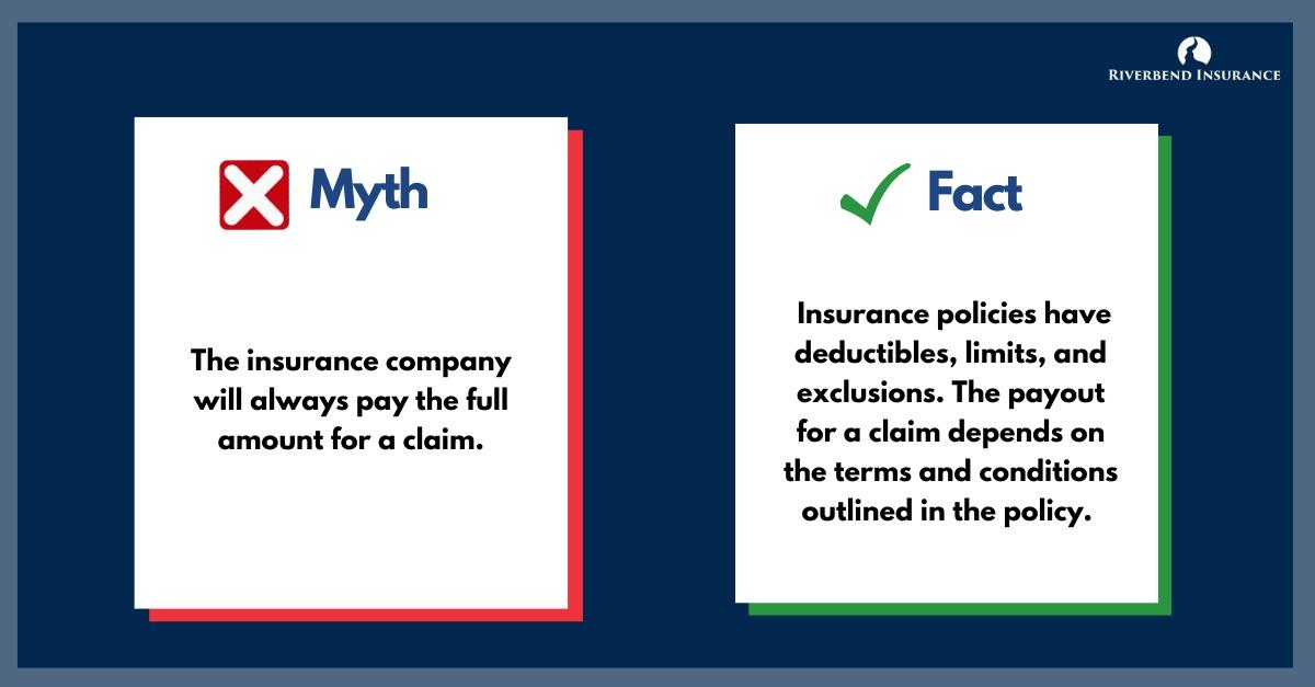 RiverbendIns's tweet image. Insurance policies have deductibles, limits, and exclusions. The payout for a claim depends on the terms and conditions outlined in the policy.

#RiverbendInsurance #MythAndFact #InsuranceFact #DidYouKnow #InsuranceMyth