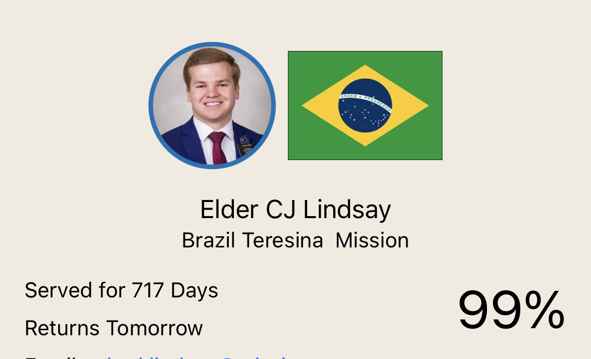 My son Elder CJ Lindsay is on the plane and headed home to us after giving his all while serving his Savior and the people of the Brazil Teresina Mission #returnwithhonor #calledtoserve #TeamLindsay