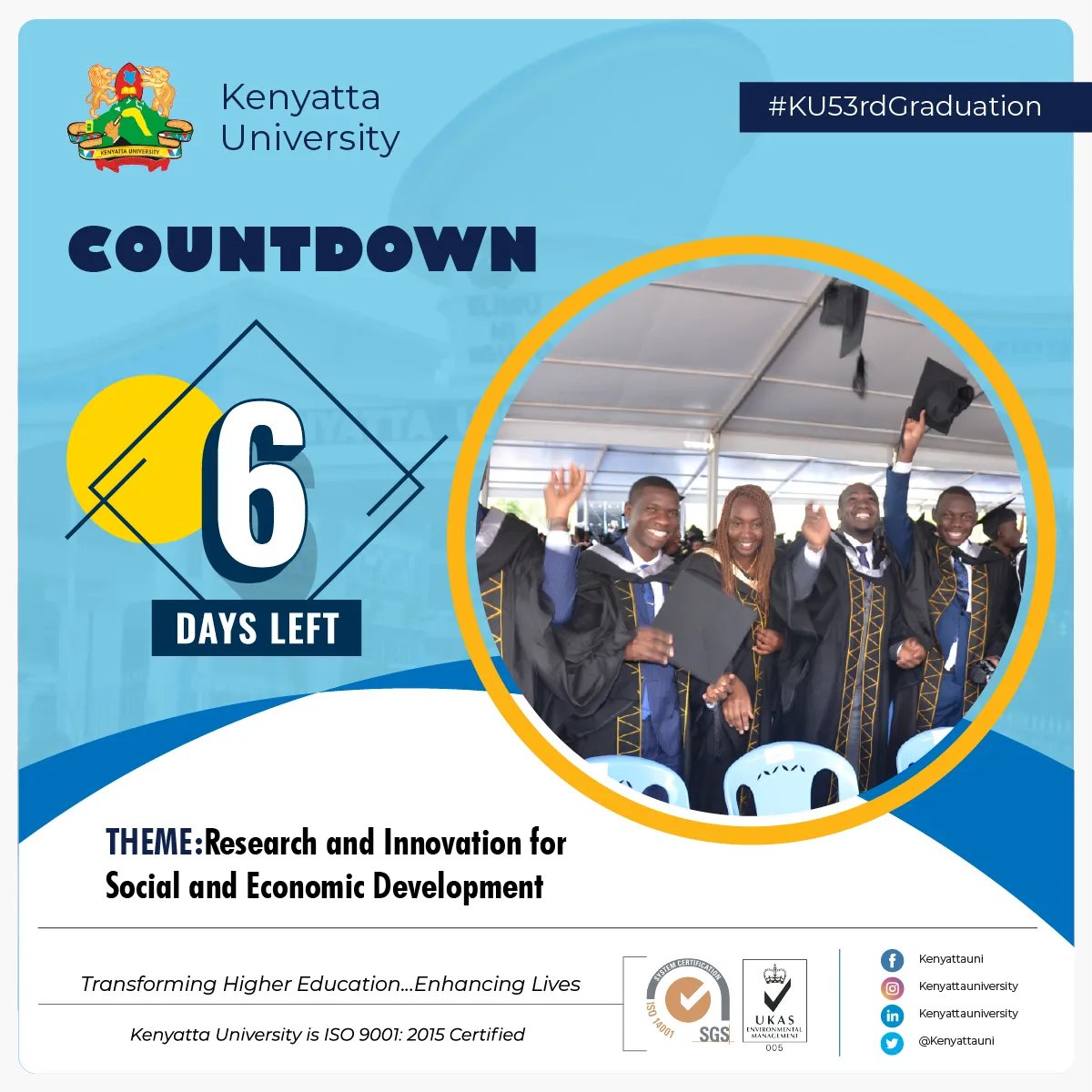 KenyattaUni's tweet photo. 53rd Graduation Countdown. #KU53rdGraduation https://t.co/rRESOhNxwi