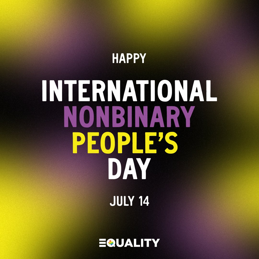 We're wishing y'all a very happy #NonbinaryPeoplesDay!

💛🤍💜🖤

#nonbinaryawarenessweek #nonbinary #nonbinarypride #enby #enbypride #equalitytexas #lgbtqia