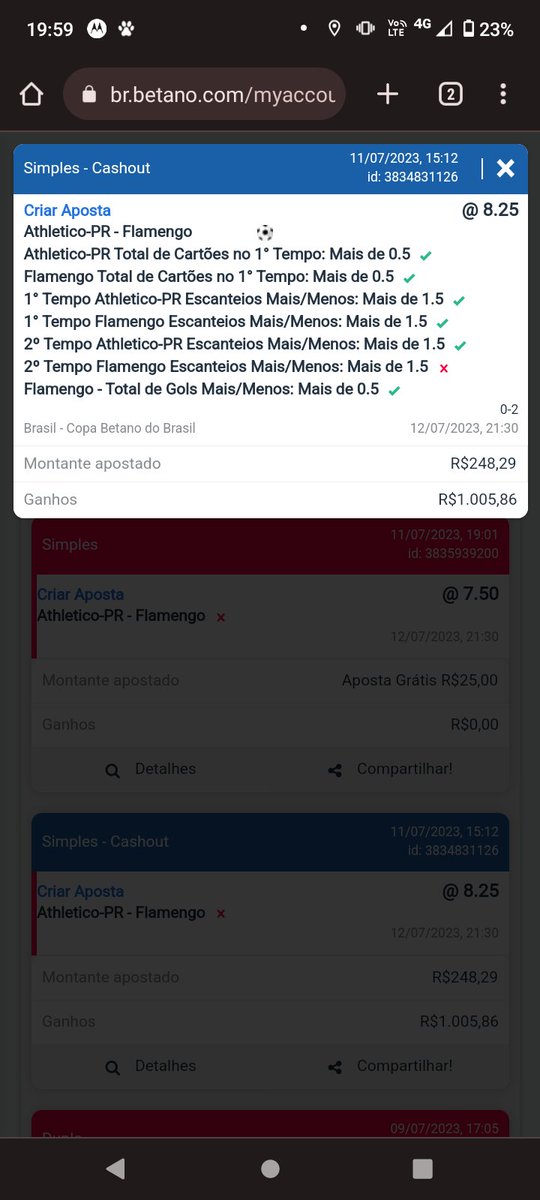 Odd de 8x no jogo do mengao, temos que saber a hora de recuar né 🤑