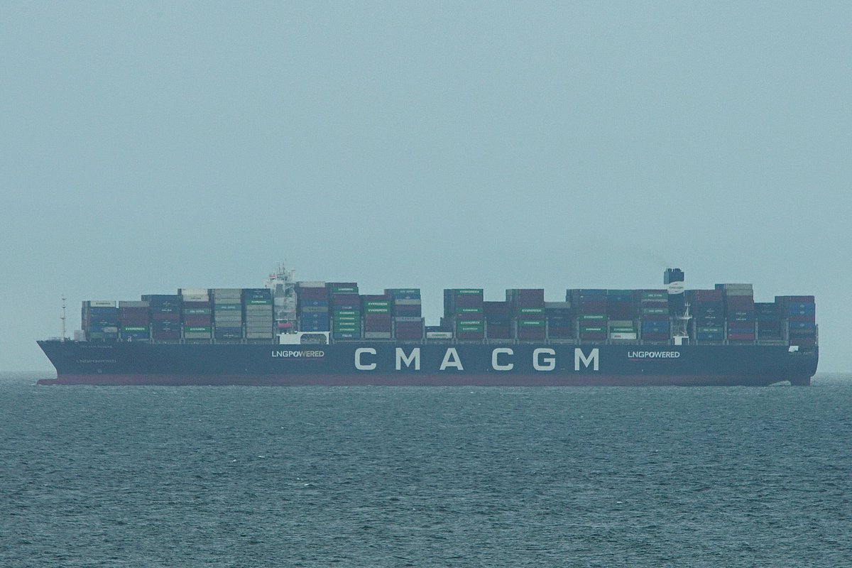 johnmorgan726's tweet image. The 366 meter #LNGPowered Argentina-class #ContainerShip CMA CGM TENERE, IMO:9859117 en route to Norfolk, Virginia, flying the flag of Malta 🇲🇹. #ShipsInPics #CMACGMTenere