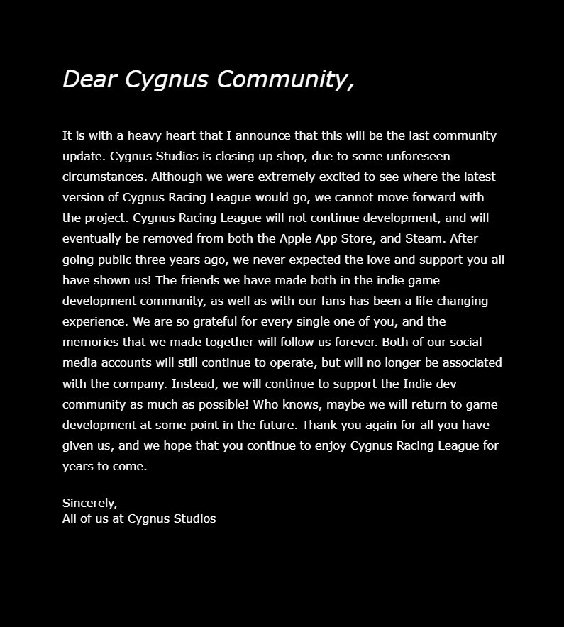 #videogames #videogame #indiegame #indiegames #indiegamedev #indiedev #racing #online #racinggames #multiplayer #scifi #scifigame #action #cygnusstudios #cygnusracingleague #cygnusgameengine #gamedeveloper #gamedev #pcgame #gaming #gamer #gamers #streaming #streamer #steam