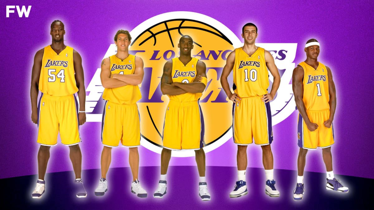 LakeShowYo's tweet photo. Kobe Bryant really led a team with this starting lineup to the playoffs 🐐 https://t.co/OKRjzaDv46