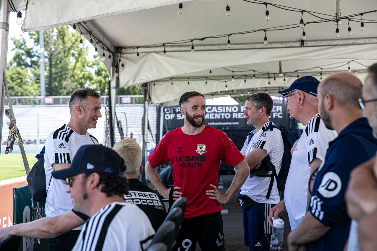 We had special guests <a href="/streetsoccerSCO/">Street Soccer Scotland</a> at training today. The team, competing in the <a href="/homelesswrldcup/">Homeless World Cup</a>, had the chance to catch the session and say hello to our players and coaches.

All players from the tournament will also be at tomorrow’s match!