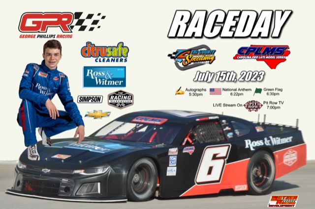 George Phillips Racing (@georgepracing) on Twitter photo Tomorrow Night at <a href="/racetrico/">Tri County Speedway</a> is gonna be a good one.💪🏽
Green flag is at 6:30! Come out for a good time or watch it LIVE on Pit Row TV!🏁
•
•
•
•
#GeorgePhillipsRacing #GeorgePhillips #GPR #USLegendsCars #TriCountySpeedway #Nascar #Racing #VictoryLane #Simpson Tomorrow Night at <a href="/racetrico/">Tri County Speedway</a> is gonna be a good one.💪🏽
Green flag is at 6:30! Come out for a good time or watch it LIVE on Pit Row TV!🏁
•
•
•
•
#GeorgePhillipsRacing #GeorgePhillips #GPR #USLegendsCars #TriCountySpeedway #Nascar #Racing #VictoryLane #Simpson