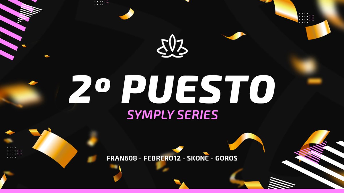 Acabamos la fase regular de la <a href="/Symply_Series/">Symply Series</a> en el segundo puesto empatados a los primeros.

Enhorabuena a nuestros chicos! 🔥

🚗 @RFran608 
🚗 <a href="/Febrero12TTV/">Febrero12TTV</a> 
🚗 SkoneG
🚗 HGoros

Pero aún nos quedan los playoffs por el premio este sábado. Estad atentos 👀