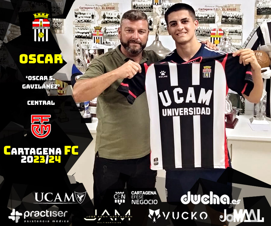 CANTERA | ÓSCAR Gavilánez, procedente del <a href="/FCC_Cantera/">FC Cartagena Cantera 🏳️🏴</a>, jugador contundente para el eje central del #LigaNacional del <a href="/CartagenaEfese/">Cartagena F.C.-UCAM</a> la próxima temporada 💪
#EnCartagenaHayCantera
