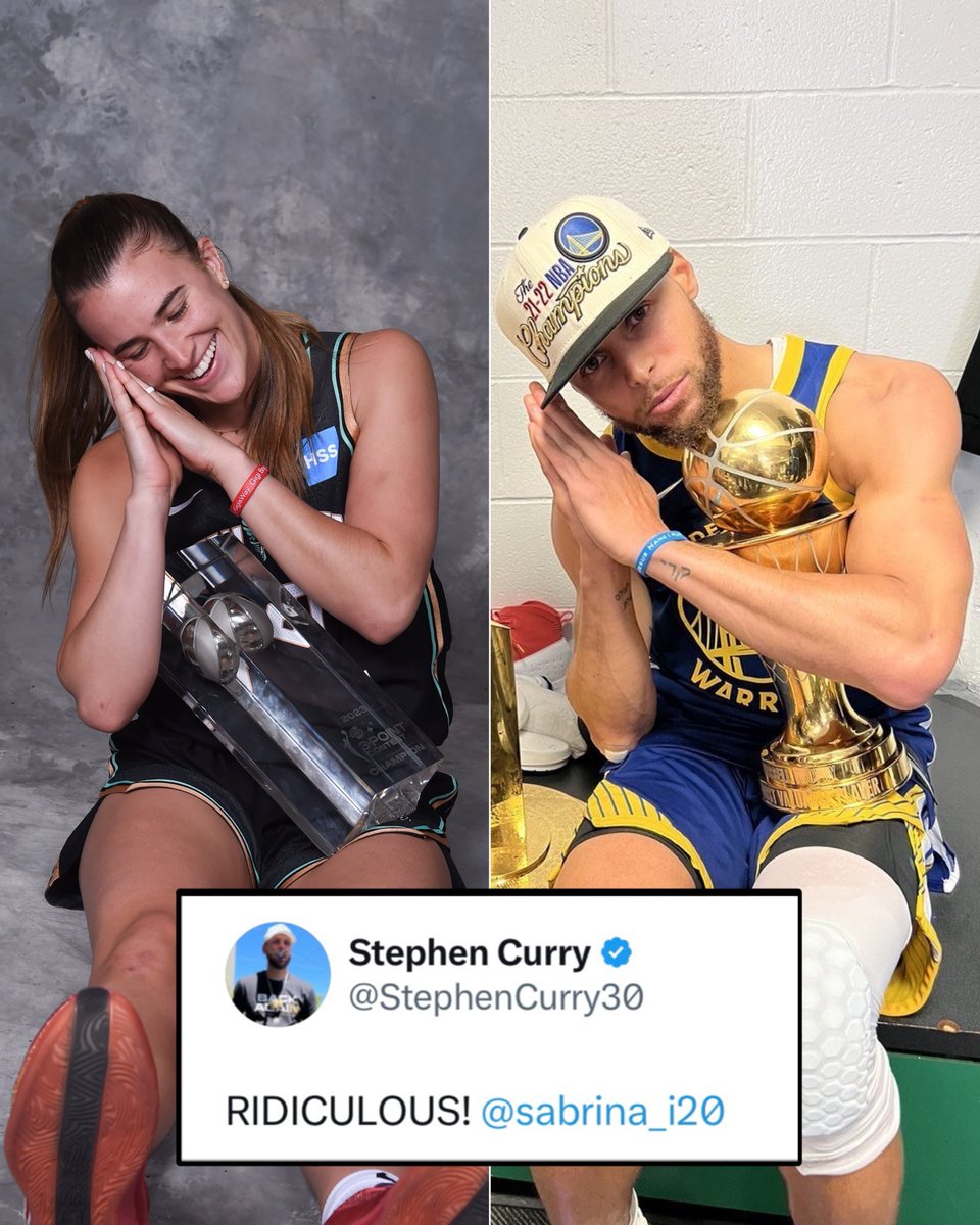 BleacherReport's tweet photo. Steph shows love to Sabrina 👏 https://t.co/HStyWyS5dZ