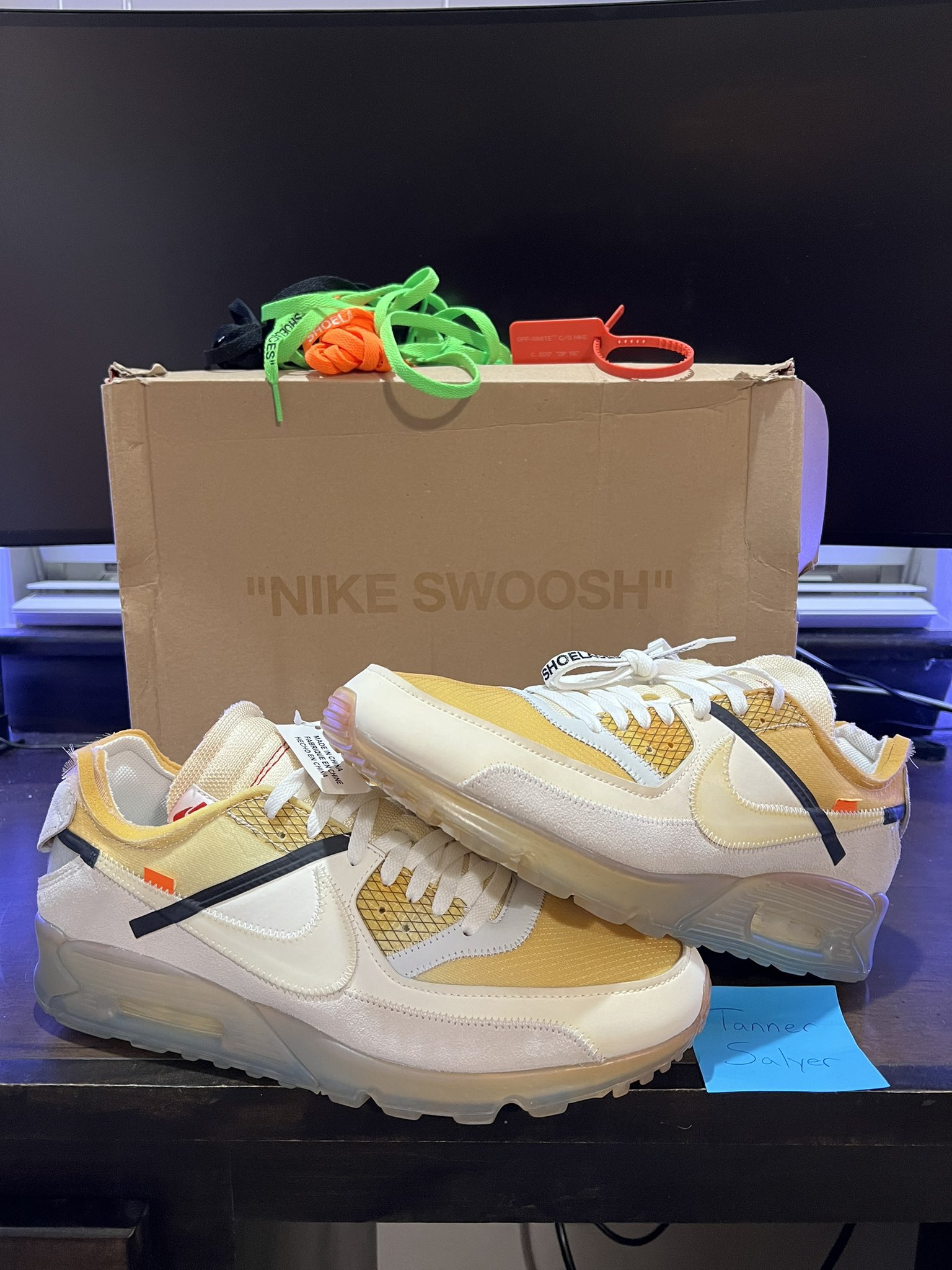 Ovrnundr on X: "Someone purchased an authentic pair Off-White x Nike Air Max 90 “The Ten” from Grailed $71 dollars. The pair features yellowing from age/time. Would you purchase
