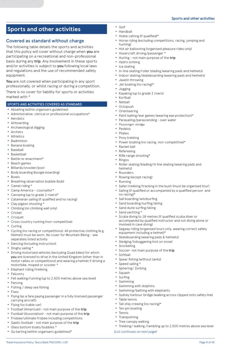 _abbimitchell's tweet image. Looking into some Eurogames travel insurance… is it just me or did @tescobankhelp forget hockey exists? Hydro zorbing is not a more frequently played sport than hockey, surely…