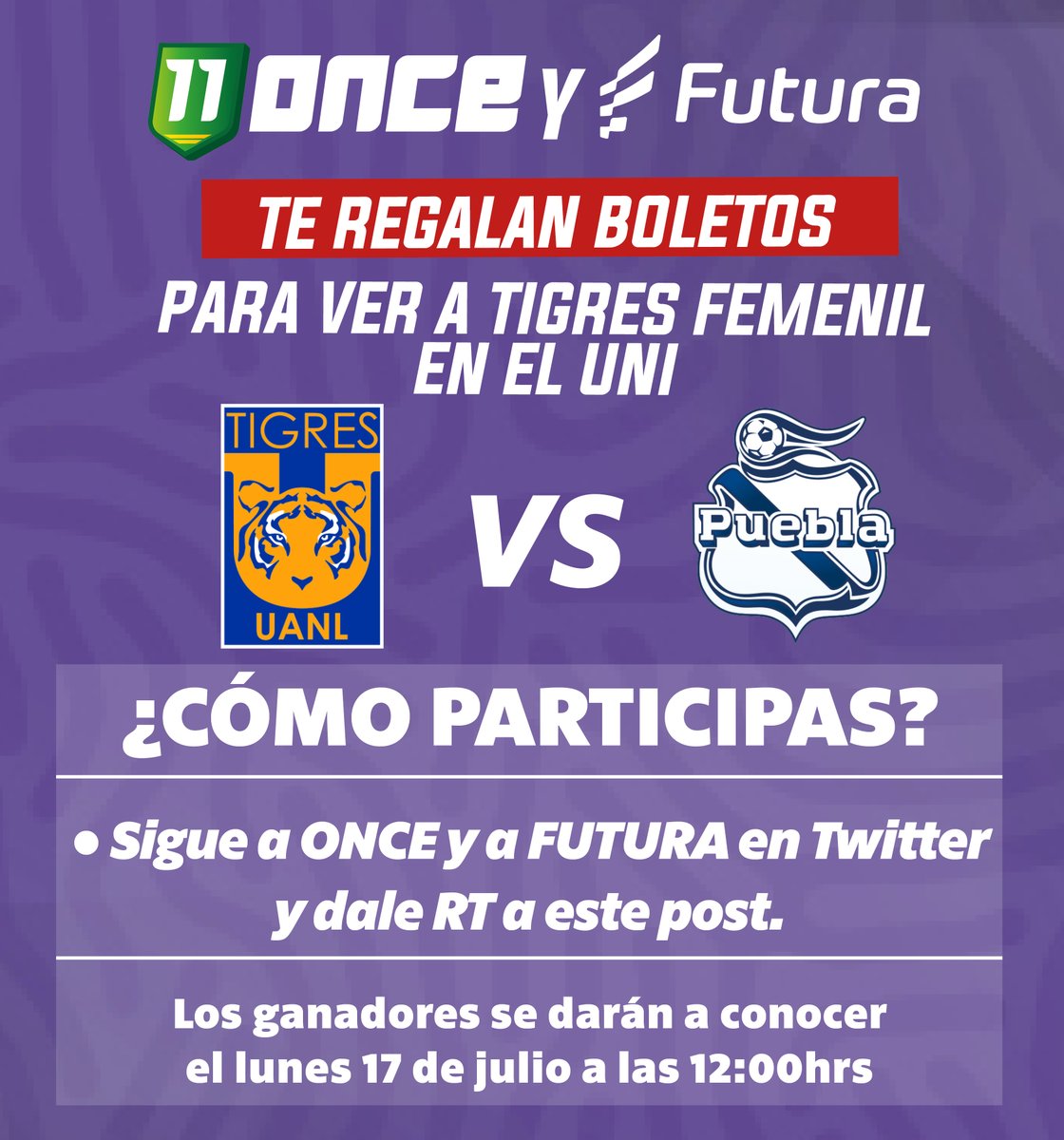 oncediariomx's tweet photo. 🚨 ¿QUIERES VER A TIGRES FEMENIL EN EL UNI? 🚨 

ONCE y @FuturaSelect te regalan boletos para el debut de las felinas en el #Apertura2023.

¡Checa las bases y participa! 🔥 https://t.co/Ig3loaDoZn