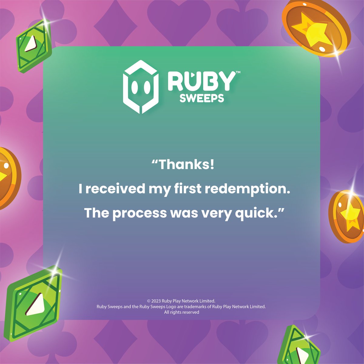RubySweeps's tweet image. Yet another happy Ruby Sweeps customer 🎉
#SpinWinRepeat